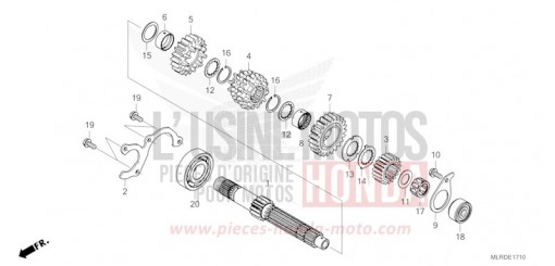 BOITE DE VITESSES (ARBRE SECONDAIRE) CB500XAT de 2026
